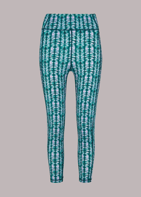 Multicolour Abstract Wave Layered Legging